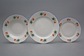 Plate set Rose Field flowers 18-piece AAL