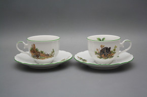 Tea cup 0,18l with saucer Ofelia Forest game ZL