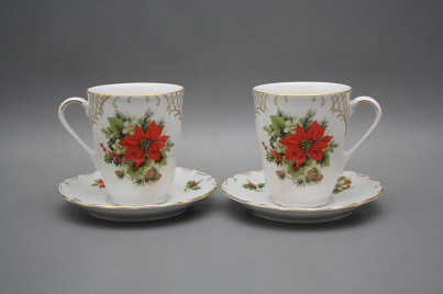 Mug 0,3l with saucer Verona Poinsettia GL LUX č.1