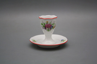 Egg cup with stand Rokoko Meissen bouquet CL č.1