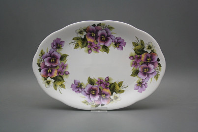 Oval dish 33cm Alaska Pansy EBB č.1