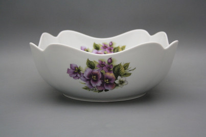 Deep salad dish square 24cm Rokoko Pansy EBB č.1