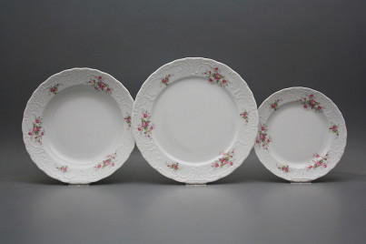 Plate set Opera Pink roses S/M 18-piece ABB č.1