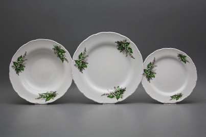 Plate set Ofelia Lilies of Valley 24-piece CBB č.1