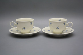 Tea cup 0,18l with saucer Ofelia Ivory Forget-me-not Sprays BB