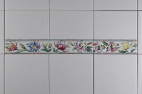 Set of tiles COLOR ONE 15x15cm Botanical Plants BORDER 3-piece WL