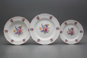Plate set Ofelia Bouquet with irisies 18-piece FRL