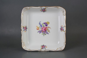 Dish square 25cm Marie Louise Bouquet with irises GGL LUX Dish square 25cm Marie Louise Bouquet with irises GGL LUX