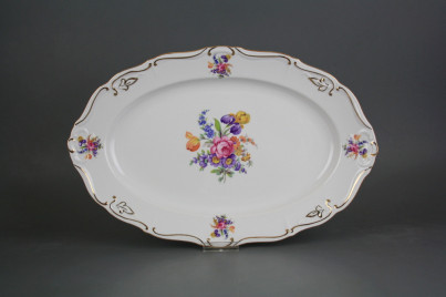 Oval dish 36cm Marie Louise Bouquet with irises GGL LUX č.1
