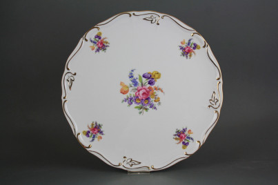 Cake dish 32cm Marie Louise Bouquet with irises GGL LUX č.1