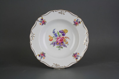 Deep plate 23cm Maria Louise Bouquet with irises GGL LUX č.1