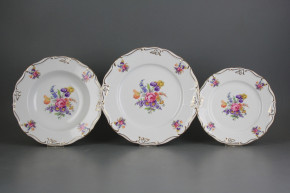 Plate set Marie Louise Bouquet with irises 24-piece GGL LUX Plate set Marie Louise Bouquet with irises 24-piece GGL LUX