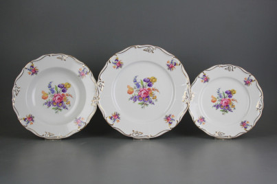 Plate set Marie Louise Bouquet with irises 24-piece GGL LUX č.1