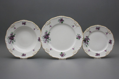 Plate set Marie Louise Sweet violets 18-piece KGL LUX č.1
