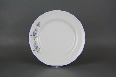Flat plate 25cm Ofelia Light blue roses HAL č.1
