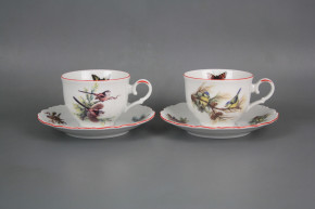 Tea cup 0,18l with saucer Ofelia Birds CL