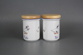 Box with wooden cover B - medium Geese ML