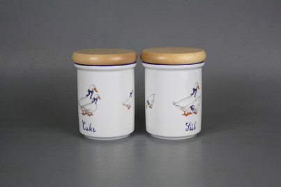 Box with wooden cover B - medium Geese ML č.1