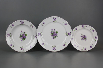 Plate set Rokoko Violets 18-piece JFL č.1