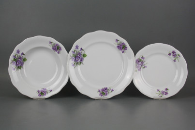 Plate set Alaska Violets 24-piece CBB č.1