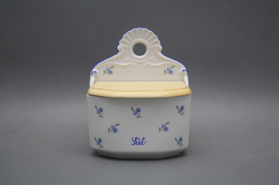 Wall box for salt with wooden cover Forget-me-not Sprays AL č.1