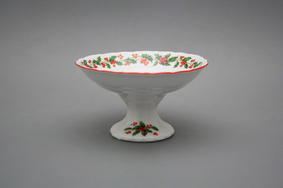 Dish on foot Verona Christmas holly CL č.1