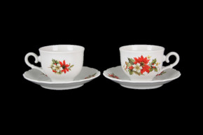 Tea cup 0,18l with saucer Ofelia Poinsettia BB