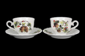 Tea cup 0,18l with saucer Ofelia Pine Cones BB