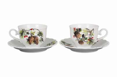 Tea cup 0,18l with saucer Ofelia Pine Cones BB č.1