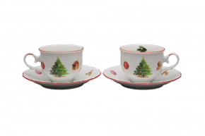 Tea cup 0,18l with saucer Ofelia Christmas Tree CL