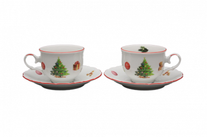 Tea cup 0,18l with saucer Ofelia Christmas Tree CL č.1