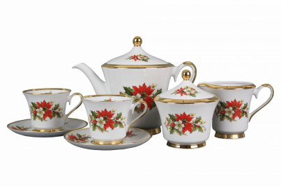 Tea set Margaret Poinsettia 15-piece GL LUX č.1