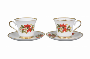 Cup 0,22l and saucer Margaret Poinsettia GL LUX Cup 0,22l and saucer Margaret Poinsettia GL LUX