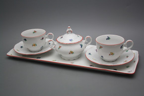 Friendly tea set with sugar bowl Ofelia Sprays 6-piece ACL