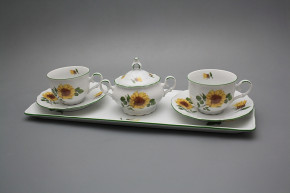 Friendly tea set with sugar bowl Ofelia Sunflowers 6-piece EZL
