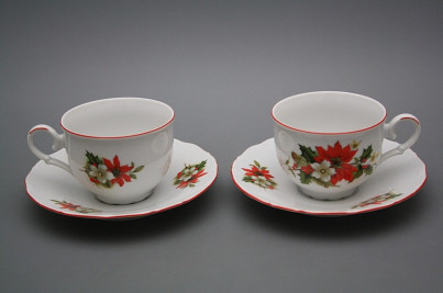 Tea cup 0,18l with saucer Ofelia Poisettia CL č.1