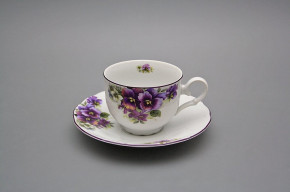 Tea cup 0,18l with saucer Ofelia Pansy FL