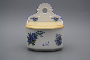 Wall box for salt with wooden cover Forget-me-not AL