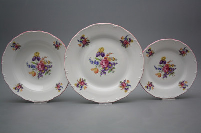 Plate set Ofelia Bouquet with irisies 36-piece GRL č.1