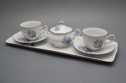Friendly tea set with sugar bowl Ofelia Lavender 6-piece HFL č.1