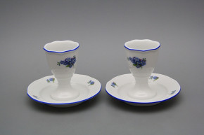 Egg cup with stand Rokoko Forget-me-not AL