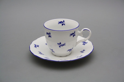 Coffee cup 0,18l and saucer Ofelia Blue roses ML č.1
