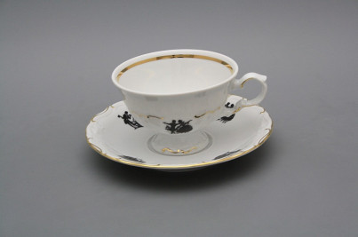 Tea cup 0,16l and saucer Maria Louise Rococo dolls GL č.1