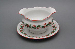Sauceboat 0,4l with saucer Ofelia Christmas holly CL