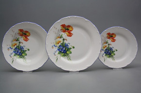 Plate set Ofelia Field flowers 12-piece HAL