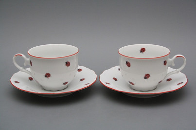 Tea cup 0,18l with saucer Ofelia Ladybirds CL č.1