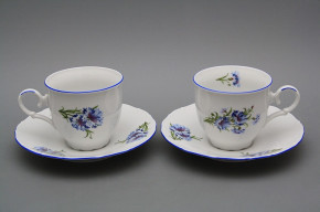 Coffee cup 0,18l and saucer Ofelia Cornflowers AL
