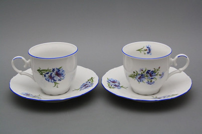 Coffee cup 0,18l and saucer Ofelia Cornflowers AL č.1