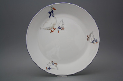Flat round dish 30cm Rokoko Geese CML č.1