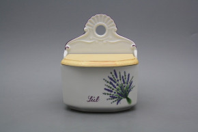 Wall box for salt with wooden cover Lavender FL
